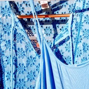 LAST CHANCE Sundance Blue Eyelet Dress & Slip